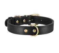 Collier Réglable en Cuir pour Chien, Entraînement en Plein Air, Camping, Chasse, Labrador, Berger, Golden Retriever, Bouledogue,Noir,L