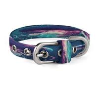 Collier réglable en forme de méduse colorée pour animal domestique en acier inoxydable avec anneau en D en tissu Oxford et boucle en métal pour chiens de petite et moyenne taille