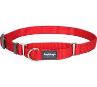 Collier réglable en nylon semi-rétractable Rouge dingo, Taille : L