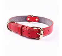 Collier réglable en similicuir PU pour animal de compagnie avec boucle en métal et anneaux en D - Doux rembourré et confortable, attache sécurisée pour laisse - Design durable pour chiens de petite et