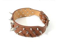 Collier réglable for Chien, Large et riveté, en Cuir PU, for Chiens de Taille Moyenne et Grande, Protection Durable du Cou, Collier réglable for Animaux de Compagnie(2,47-55cm)