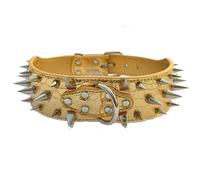 Collier réglable for Chien, Large et riveté, en Cuir PU, for Chiens de Taille Moyenne et Grande, Protection Durable du Cou, Collier réglable for Animaux de Compagnie(1,47-55cm)