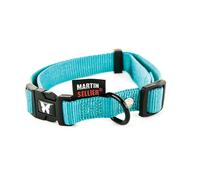 Collier réglable nylon pour chien Martin Sellier Bleu S
