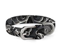Collier réglable pour chien avec boucle en métal et motif tête de mort, pivoine, rose, noir, pour animal de compagnie de petite et moyenne taille