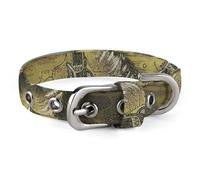 Collier réglable pour chien avec boucle en métal - Motif carte de la Terre du Milieu - Pour animal domestique de petite et moyenne taille