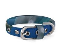 Collier réglable pour chien avec boucle en métal Motif dauphins