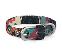 Collier réglable pour chien avec boucle en métal Motif papillon de la mort squelette