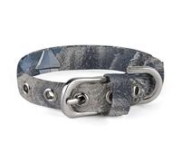 Collier réglable pour chien avec boucle en métal - Paysage d'hiver dans les Alpes bavaroises - Collier pour chien de petite et moyenne taille