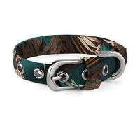 Collier réglable pour chien avec boucle en métal pour animal domestique de petite et moyenne taille Motif chouette foncée