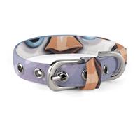 Collier réglable pour chien I Love Penguins doux et confortable avec boucle en métal pour animal domestique de petite et moyenne taille