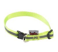collier reglable pp avec bande reflechissante l25 a 35cm*l10mm - coloris jaune G