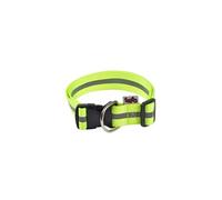 collier reglable pp avec bande reflechissante l50 a 70cm*l40mm - coloris jaune