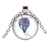 Collier religieux avec pendentif cabochon en verre avec inscription « I Love Jésus » pour homme et femme, 4