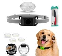 Collier répulsif Anti-puces et tiques pour Animaux, Pendentif Répulsif aux Huiles Essentielles, 6 Capsules Remplaçables, Réglable, sans Contact Direct avec la Peau, Protection Longue Durée (Black)