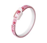 Collier répulsif pour chien réglable et imperméable avec traitement répulsif naturel pour chiens de petite, moyenne et grande taille, avec clips sécurisés et motif imprimé durable (rose)