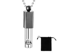 Collier Respiration Anti Tabac, Sans fumée Chaîne respiratoire, Collier Respiratoire Anti-Stress en Acier Inoxydable, Collier pour Soulager le Stress, pour Soulagez Anxiété Relaxation Méditation