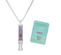Collier respiratoire anti-anxiété avec résistance, air aromatisé, filtre à l'huile essentielle naturelle, collier de respiration quitgo, chaîne de soulagement du stress et de l'anxiété pour adultes