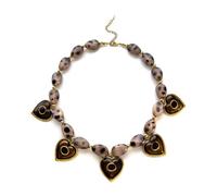 Collier Rétro Avec Pendentif En Forme De Cœur Et De Mauvais Yeux, Bijoux