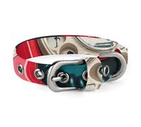 Collier rétro pour chien de petite et moyenne taille avec boucle en métal Motif téléphone de Londres