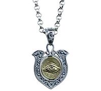 Collier rétro pour Hommes Amulet Pendant pour Les Yeux diaboliques avec boîte Actuelle, Halskette55cm