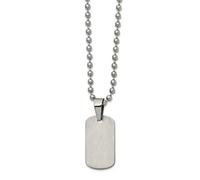 Collier réversible en acier inoxydable brossé et poli pour chien 56 cm x 11,94 mm de large