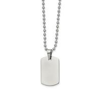 Collier réversible en acier inoxydable brossé et poli pour chien 56 cm x 15,97 mm de large