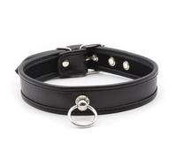 Collier Ring Choker Chain, PU Cuir Choker Dames Collier Gothique, Adjustable Women's Accessories, Femmes Choker Punk col réglable