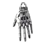 Collier robot bionique pour Halloween, pendentif mécanique avec doigts mobiles, bijoux steampunk, accessoire cyberpunk en acier inoxydable, décorations d'Halloween/cadeau, norm, Acier inoxydable
