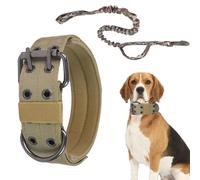 Collier Robuste pour Chien De Grande Taille,Accessoires De Traction Large pour Animaux De Compagnie avec Laisse,Collier Large pour Chien | pour Camping Dressage À L Obéissance Marche Et