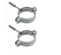 Collier rond pour descente pluviale en laiton pour gouttières (D 100 Aluminium/BLANC - GRIS 2 PIÈCES)