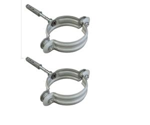 Collier rond pour plomberie pour gouttières (D 100 Aluminium/BLANC - GRIS PZ2)