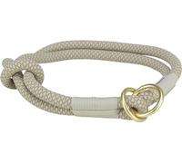 Collier rond semi-flexible Trixie Soft Rope, L : 50 cm/ 10 mm, gris/gris clair