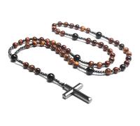 Collier Rosaire-Marron KP34094