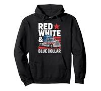Collier Rouge Blanc et Bleu Love My Country American Pride Sweat à Capuche