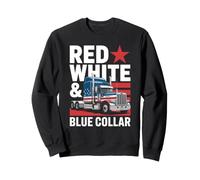 Collier Rouge Blanc et Bleu Love My Country American Pride Sweatshirt