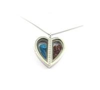 Collier Rubis , Apatite bleu neon brut Bleu G