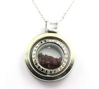 Collier Rubis Brut. Modèle Sablier Sphérique.