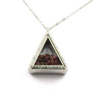 Collier Rubis Brut. Modèle Triangle.