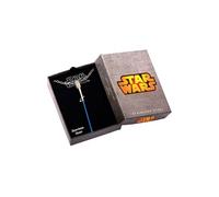 Collier sabre laser Star Wars plaqué titane bleu en acier inoxydable