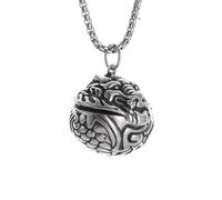 Collier sachet ouvrible en boîte rétro Dragon Gawu Bijoux de mode pour hommes et femmes