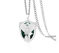 Collier Saint Michel Homme Acier Inoxydable Pendentif Bouclier Archange
