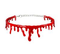 Collier Sang Dégoulinant Halloween Pendentif Horreur Rouge Imitation