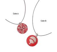 Collier - Sasuke - Sharingan v2 - Métal - 3 cm - Argenté