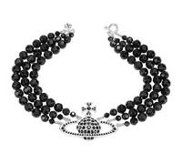 Collier Saturne pour femme - Lot de 2 colliers ras du cou en perles de Saturne et perles blanches pour la fête des mères, la Saint-Valentin, un anniversaire, Noël, cadeau pour sa maman, épouse,