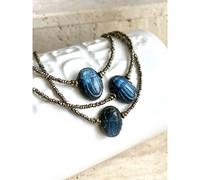 Collier scarabée labradorite protection