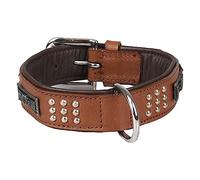 Collier Sedona Cuir + FERRURES Brun S/M 31-35CM 33MM