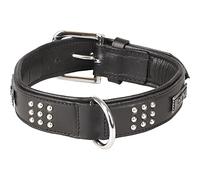 Collier Sedona Cuir + FERRURES Noir M/L 39-45CM 37MM