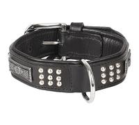 Collier Sedona Cuir + FERRURES Noir S 26-31CM 33MM