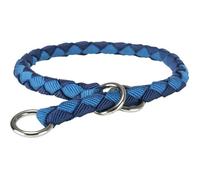 Collier semi-étrangleur - TRIXIE - 47-55 cm - ø 18 mm - Indigo/Bleu royal - Sangle ronde tressée - Design moderne