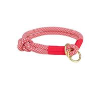 Collier semi-étrangleur - Trixie - Soft Rope - Rouge - Moyen - Réducteur de traction réglable